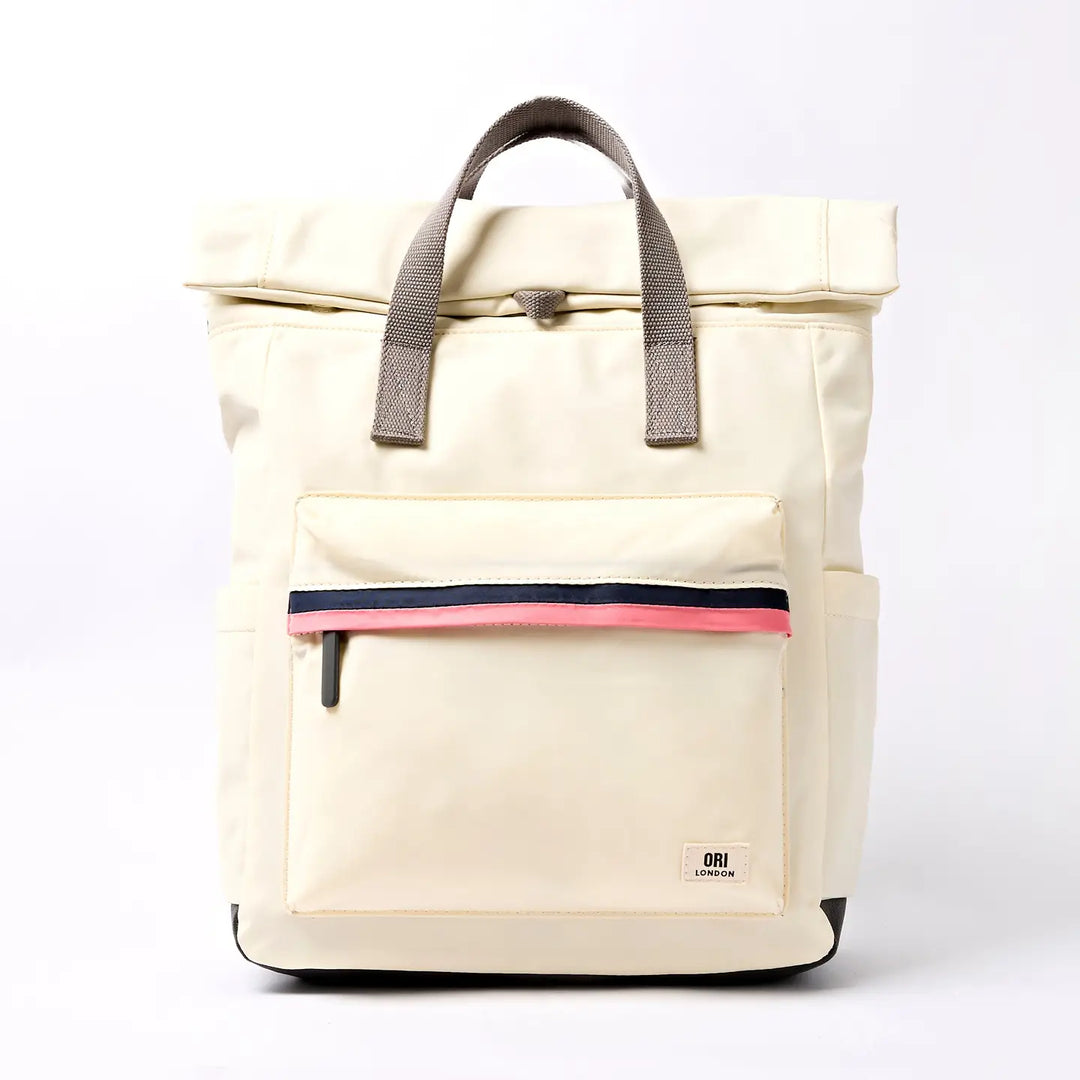 Canfield Medium Backpack in Wax Paper Stripe Nylon