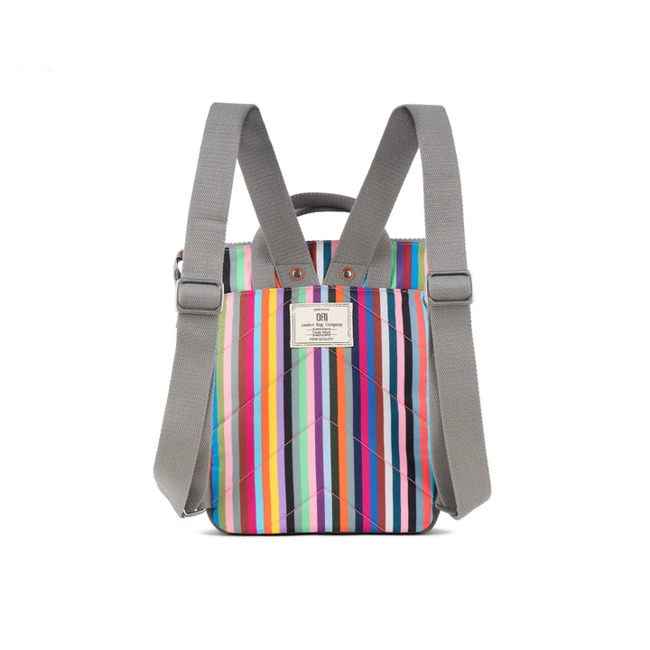 Bantry B Multi Stripe Recycled Canvas Backpack - Small