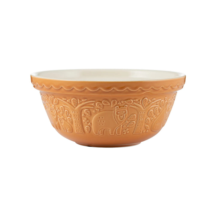 In The Forest Bear Ochre Mixing Bowl - Size 24 (9in)