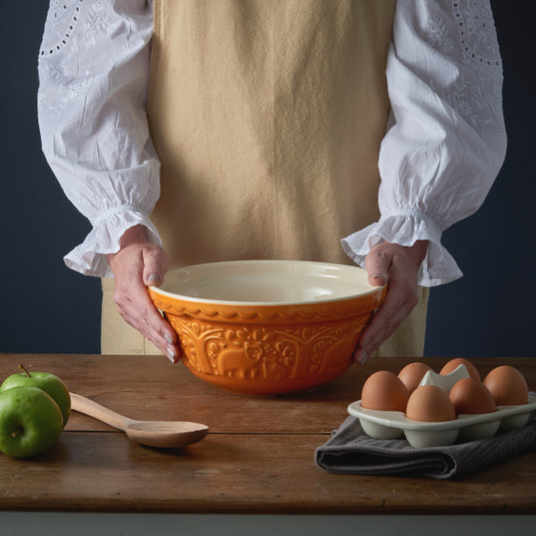 In The Forest Bear Ochre Mixing Bowl - Size 24 (9in)