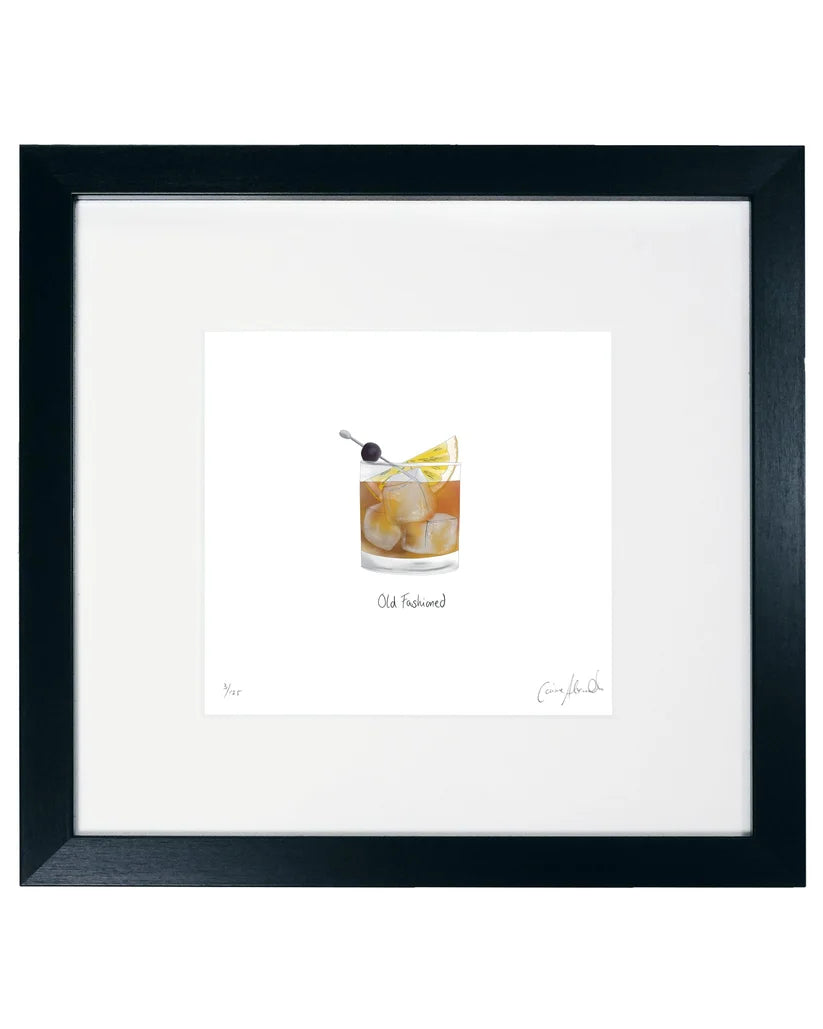Old Fashioned Cocktail Framed Limited Edition Print by Corinne Alexander