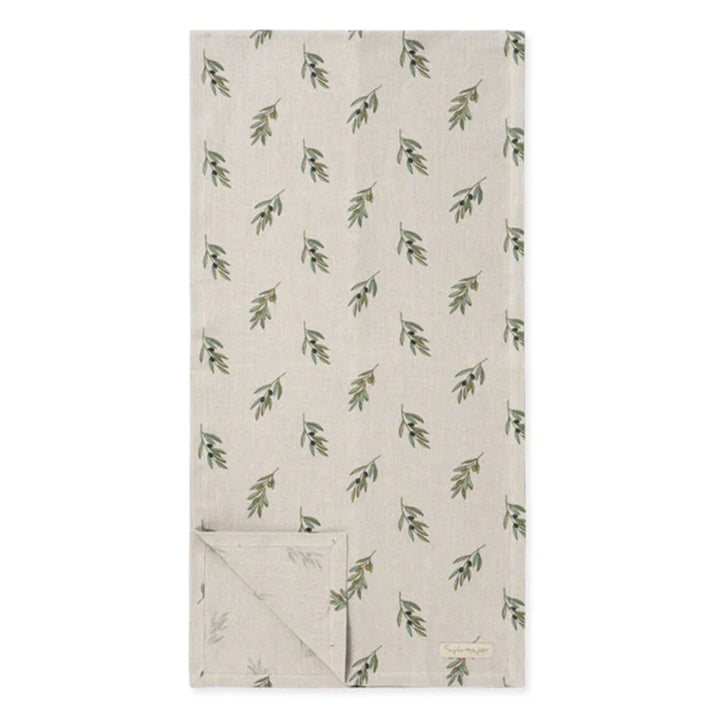 Olive Linen Table Runner