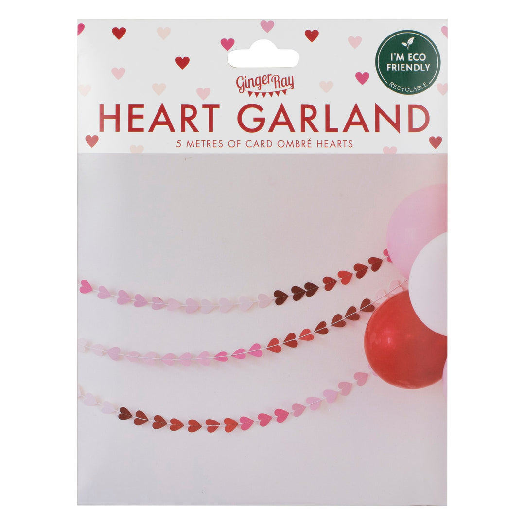 Ombre Heart Valentine Garland