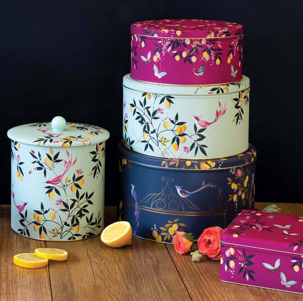 Duck Egg Orchard Biscuit Barrel