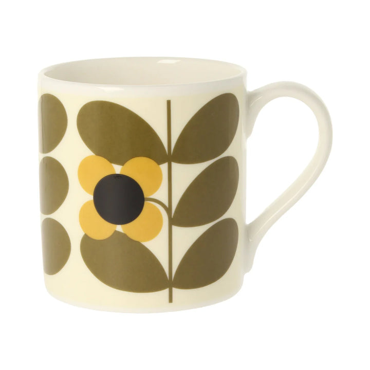 Orla Kiely Stem Bloom Yellow Bone China Mug - 12oz