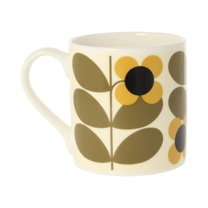 Orla Kiely Stem Bloom Yellow Bone China Mug - 12oz