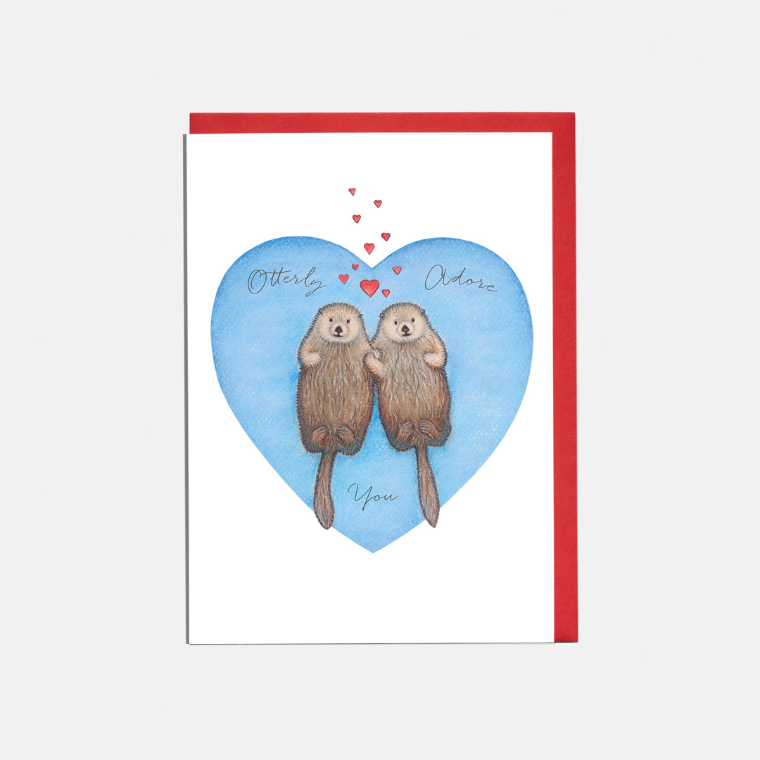 'Otterly Adore You' Valentine's Card