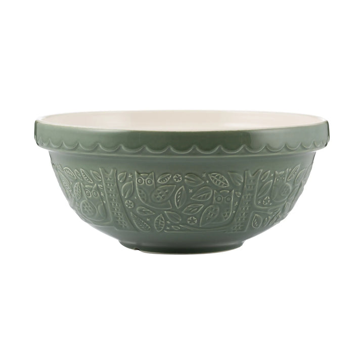 In The Forest Green Owl Mixing Bowl - Size 18 (10.2 in)