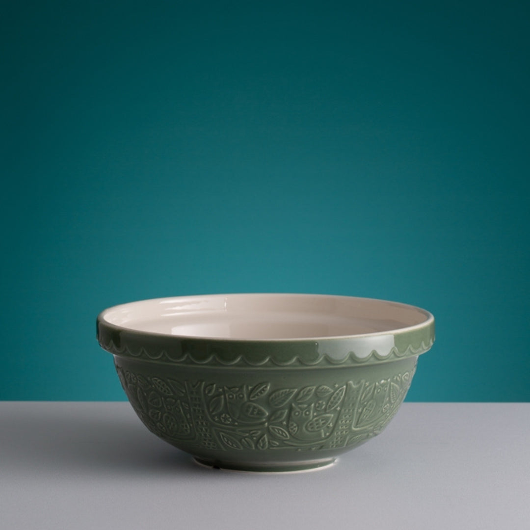 In The Forest Green Owl Mixing Bowl - Size 18 (10.2 in)