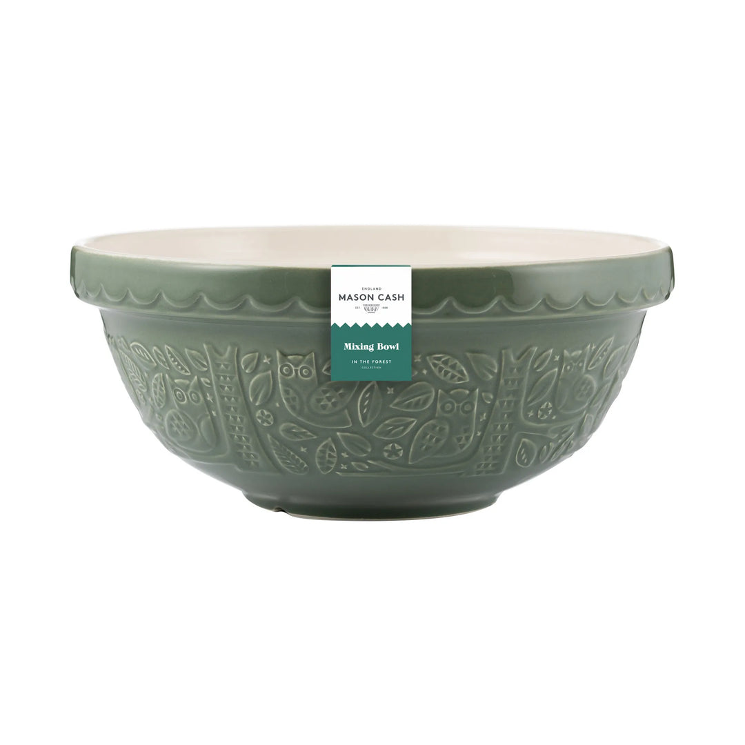 In The Forest Green Owl Mixing Bowl - Size 18 (10.2 in)