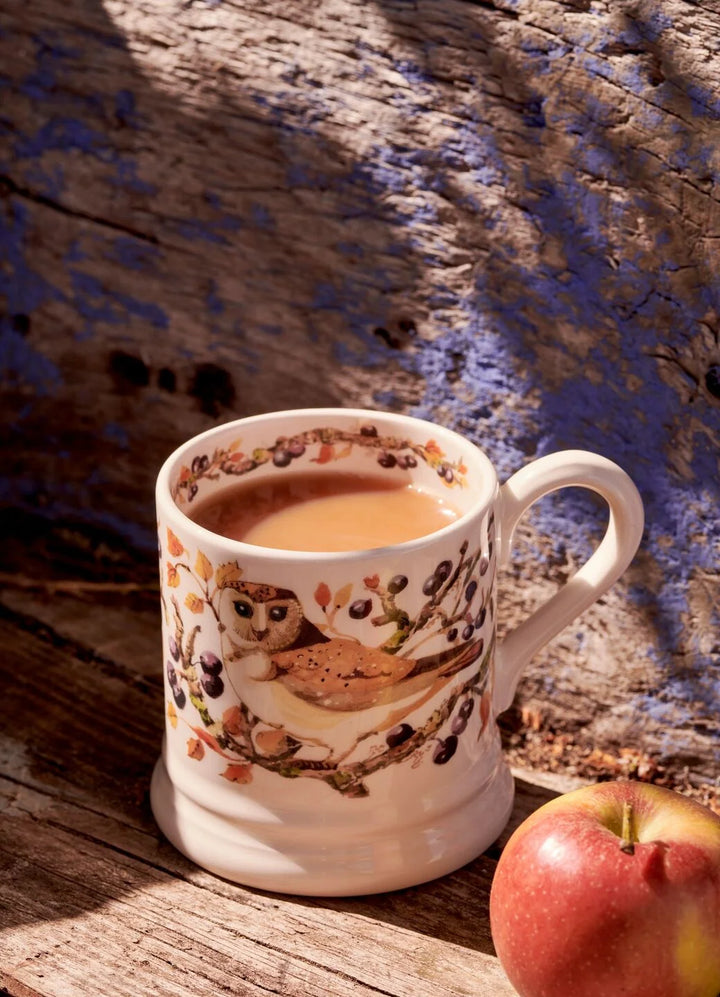 Owl in Sloe Berries 1/2 Pint Mug