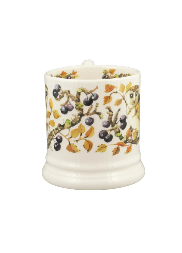 Owl in Sloe Berries 1/2 Pint Mug