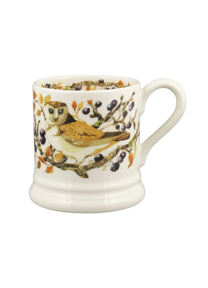 Owl in Sloe Berries 1/2 Pint Mug