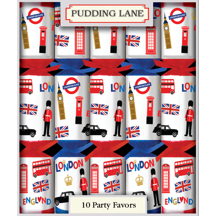 Pudding Lane London Tourist Crackers Box of 10