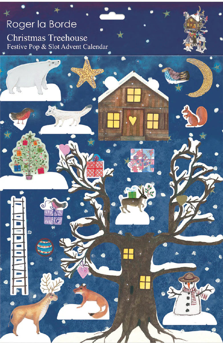 Christmas Treehouse Blue Pop and Slot Advent Calendar