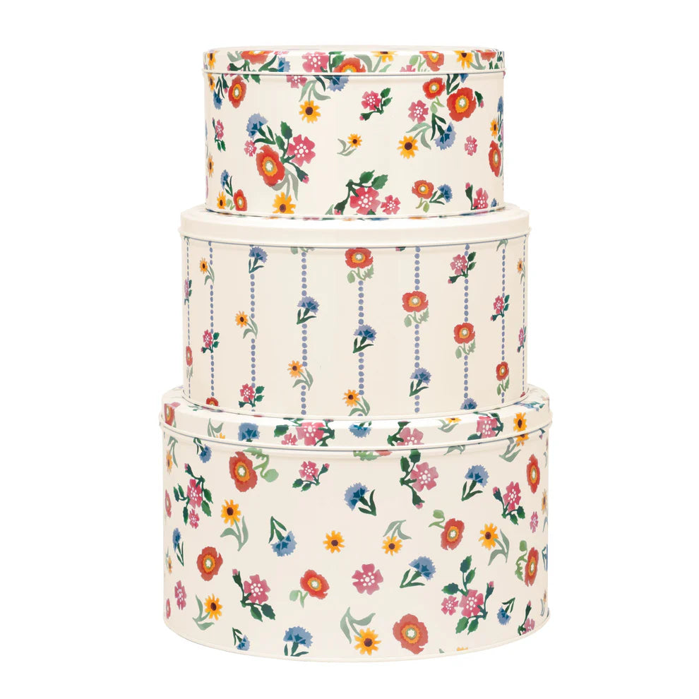 Poppies & Pinks Set of 3 Round Cake Tins