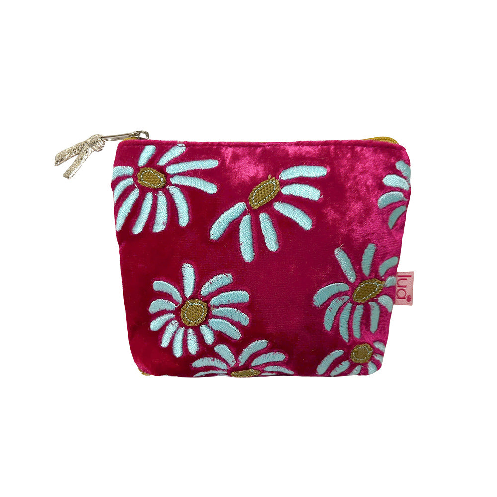 Daisies Velvet Mini Purse