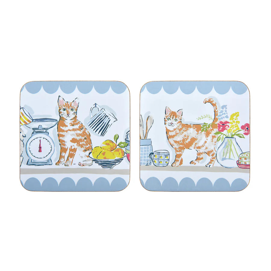 Pantry Cats Coasters - Set of 4