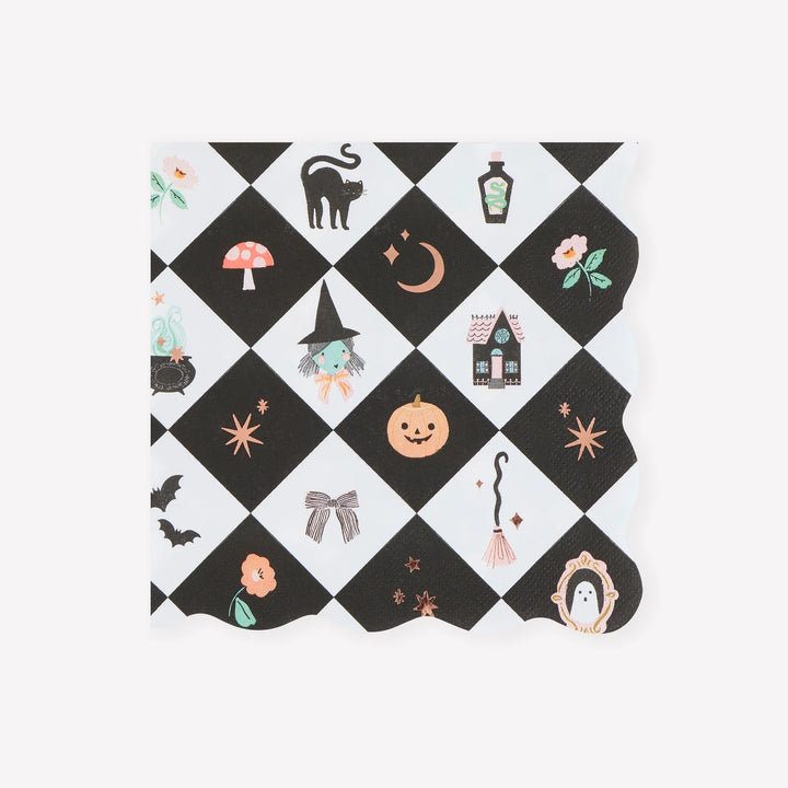 Halloween Patchwork Large Napkins-Set of 16