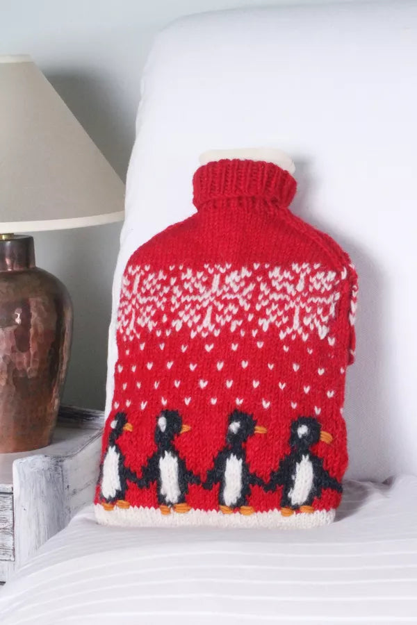Christmas Penguins Hot Water Bottle
