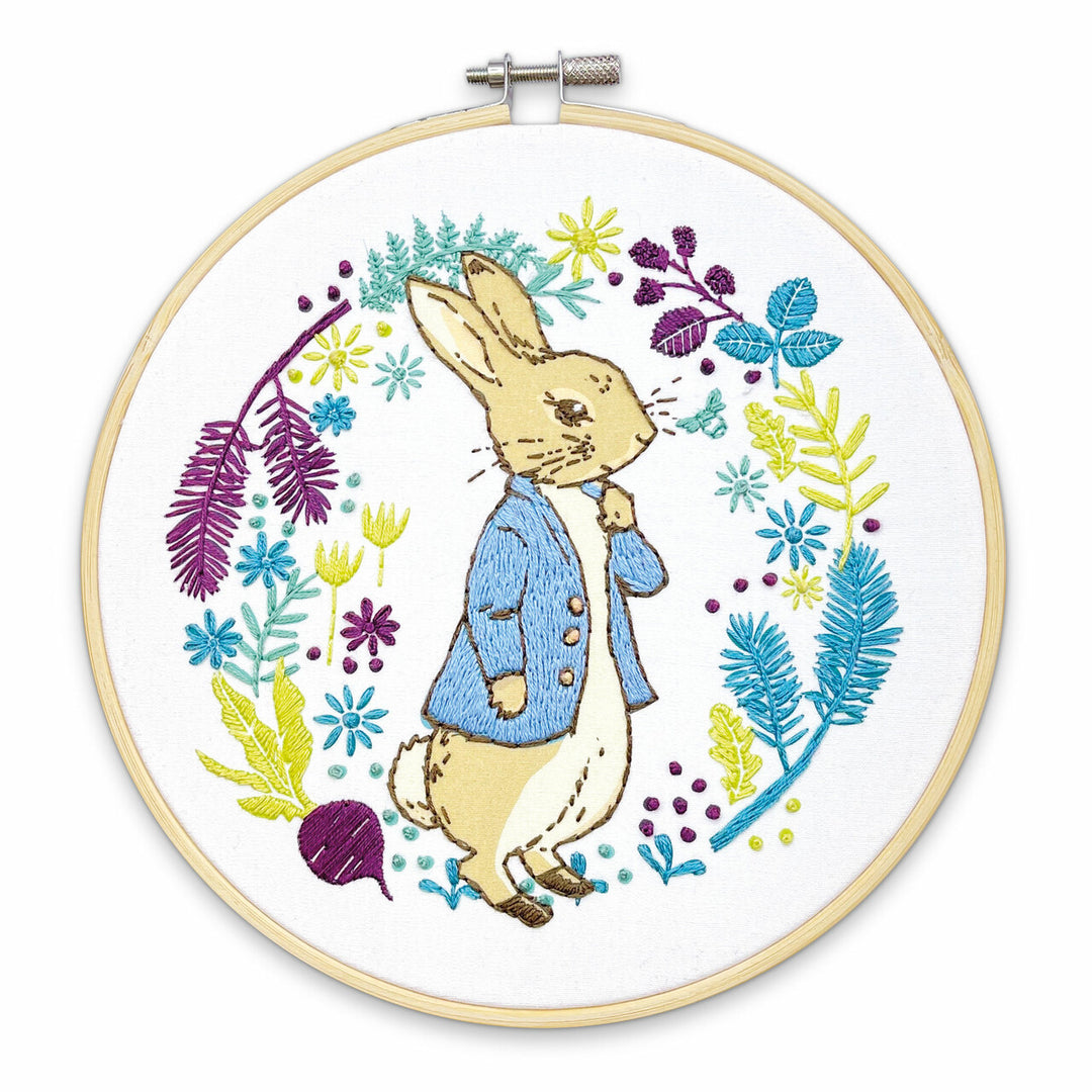 Peter Rabbit Plans His Next Adventure Embroidery Kit