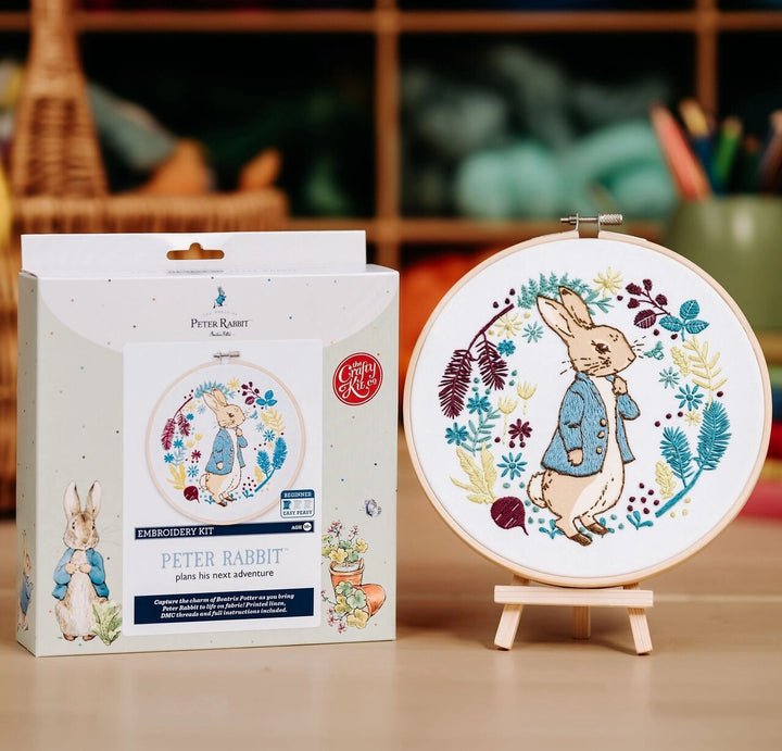 Peter Rabbit Plans His Next Adventure Embroidery Kit