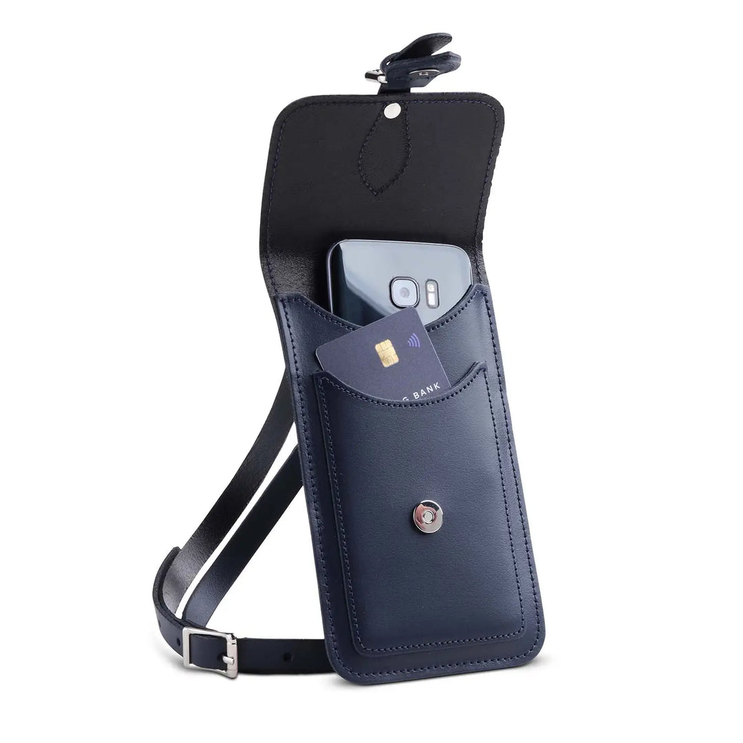Zatchels Handmade Leather Phone Pouch - Classic Green