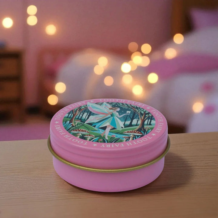 Tooth Fairy Tin and Cotton Bag - Pink