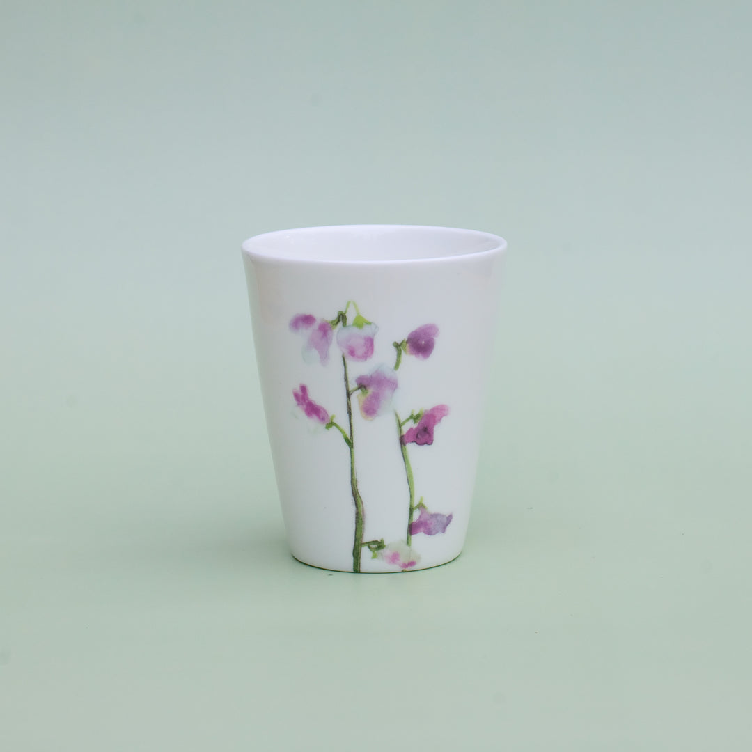 Pink Sweet Pea Beaker