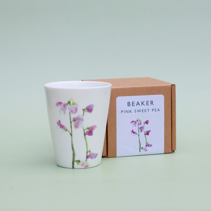 Pink Sweet Pea Beaker