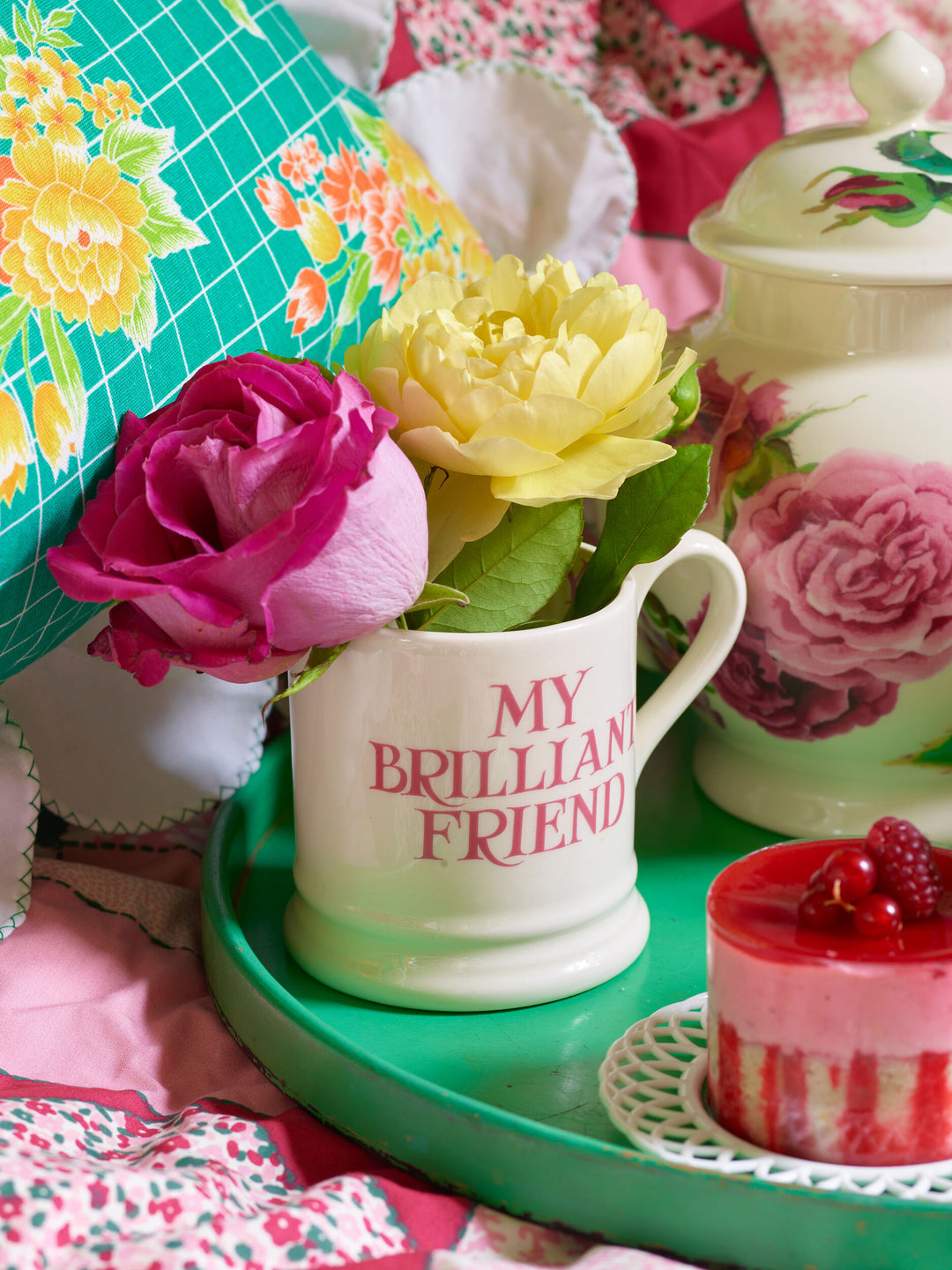 Pink Toast My Brilliant Friend 1/2 Pint Mug