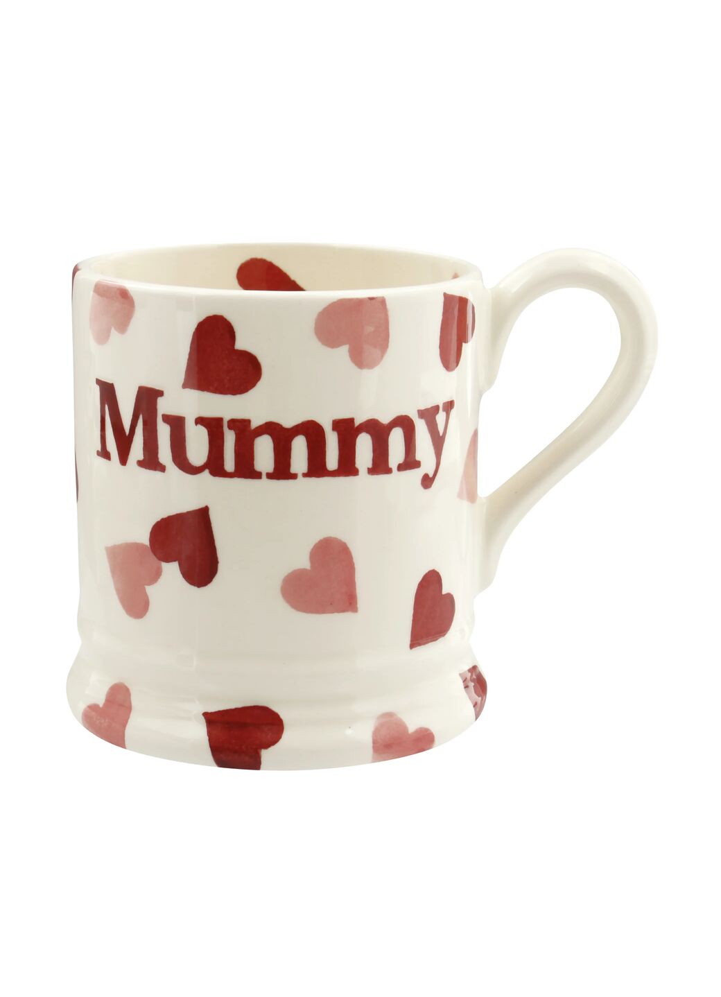Pink Hearts 'Mummy' 1/2 Pint Mug