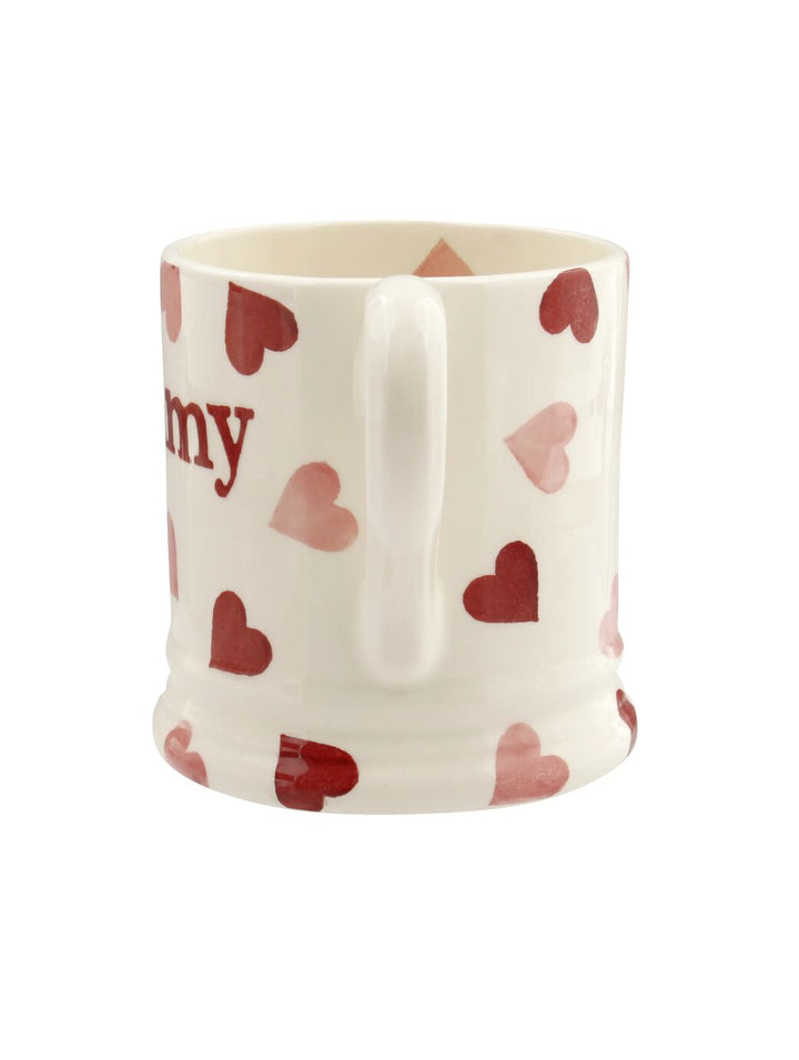 Pink Hearts 'Mummy' 1/2 Pint Mug