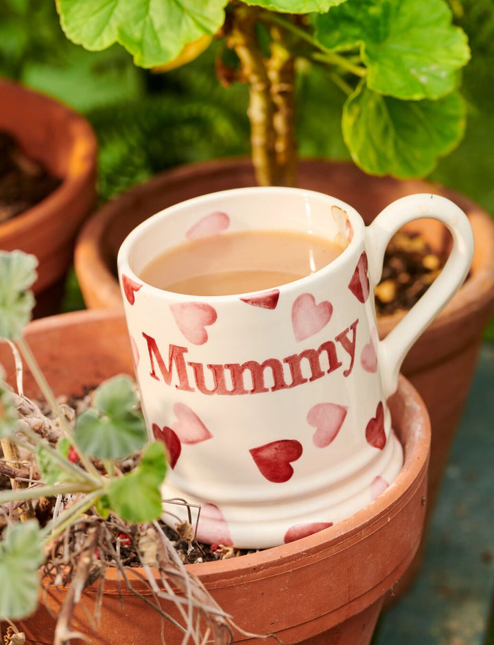 Pink Hearts 'Mummy' 1/2 Pint Mug