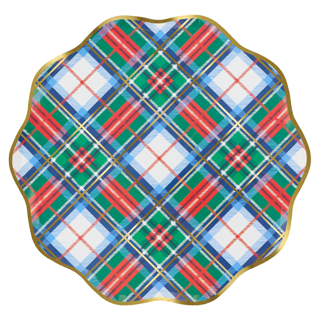 Plaid Mix Dinner Plates-Set of 8