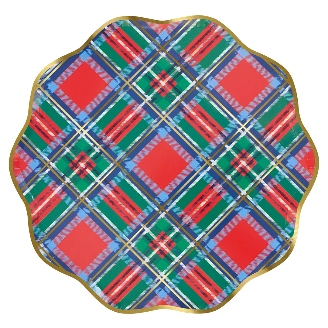 Plaid Mix Dinner Plates-Set of 8
