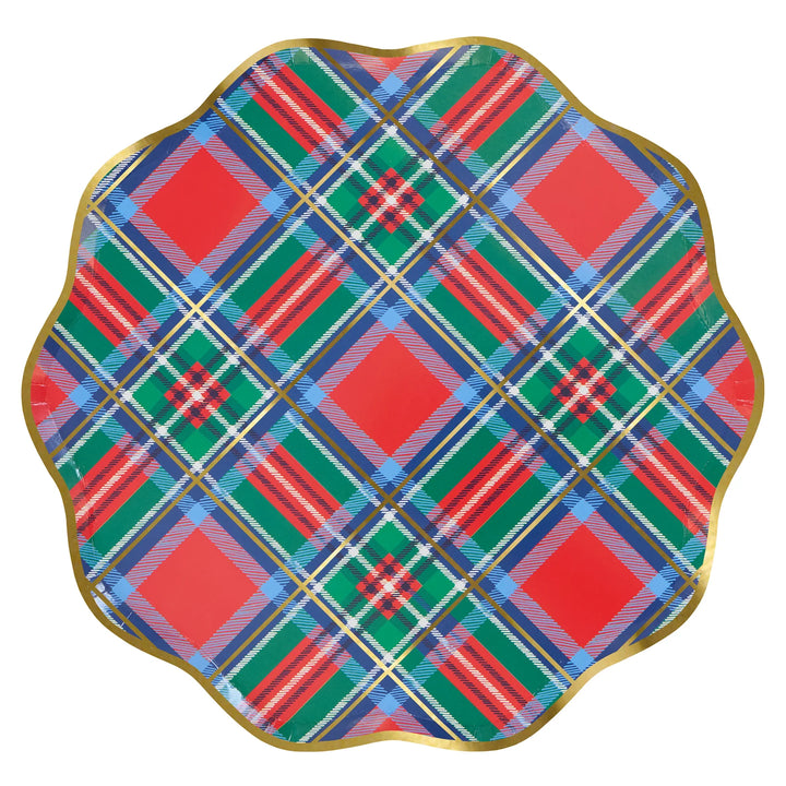 Plaid Mix Dinner Plates-Set of 8
