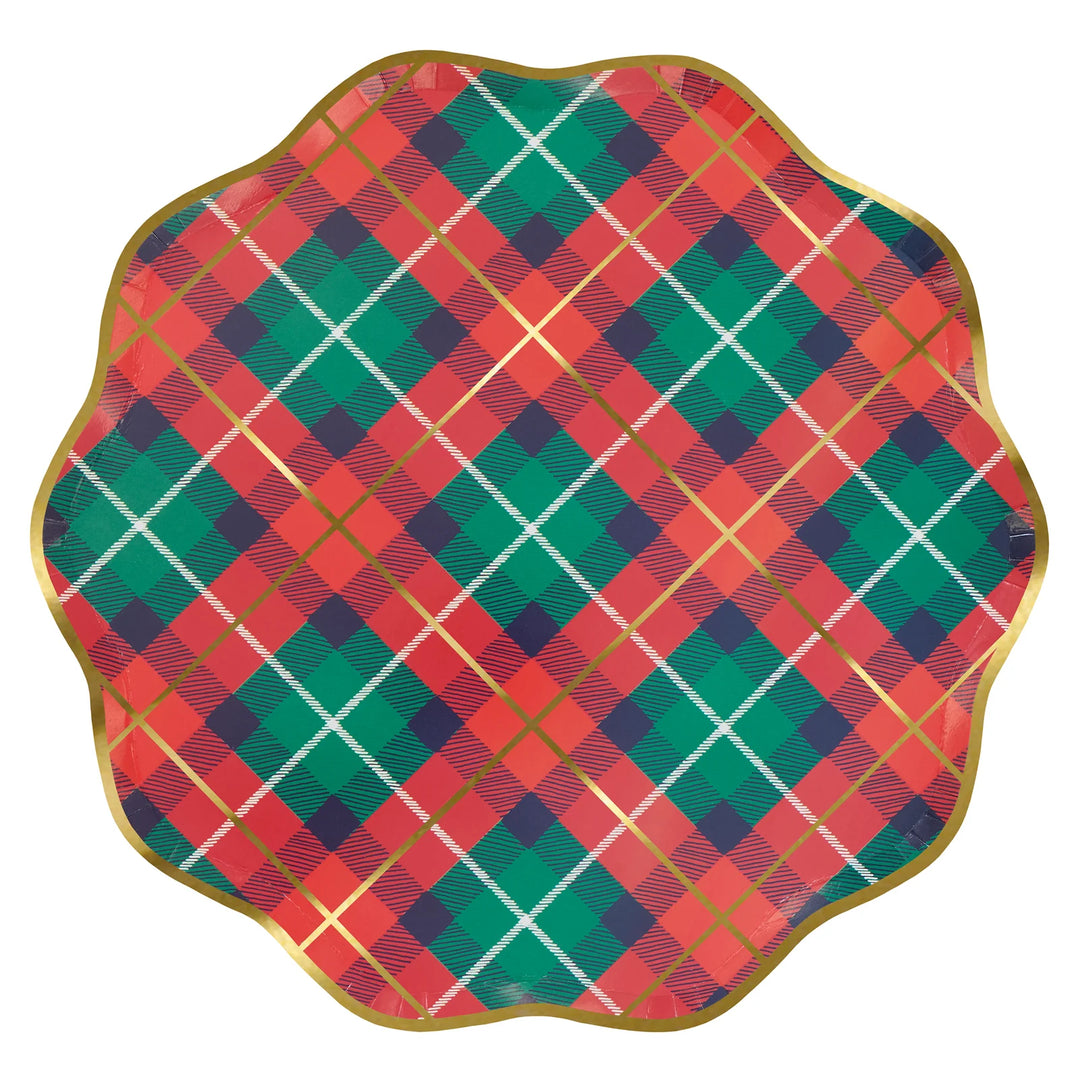 Plaid Mix Dinner Plates-Set of 8