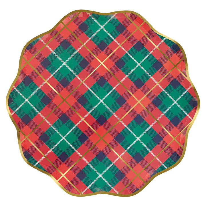 Plaid Mix Dinner Plates-Set of 8