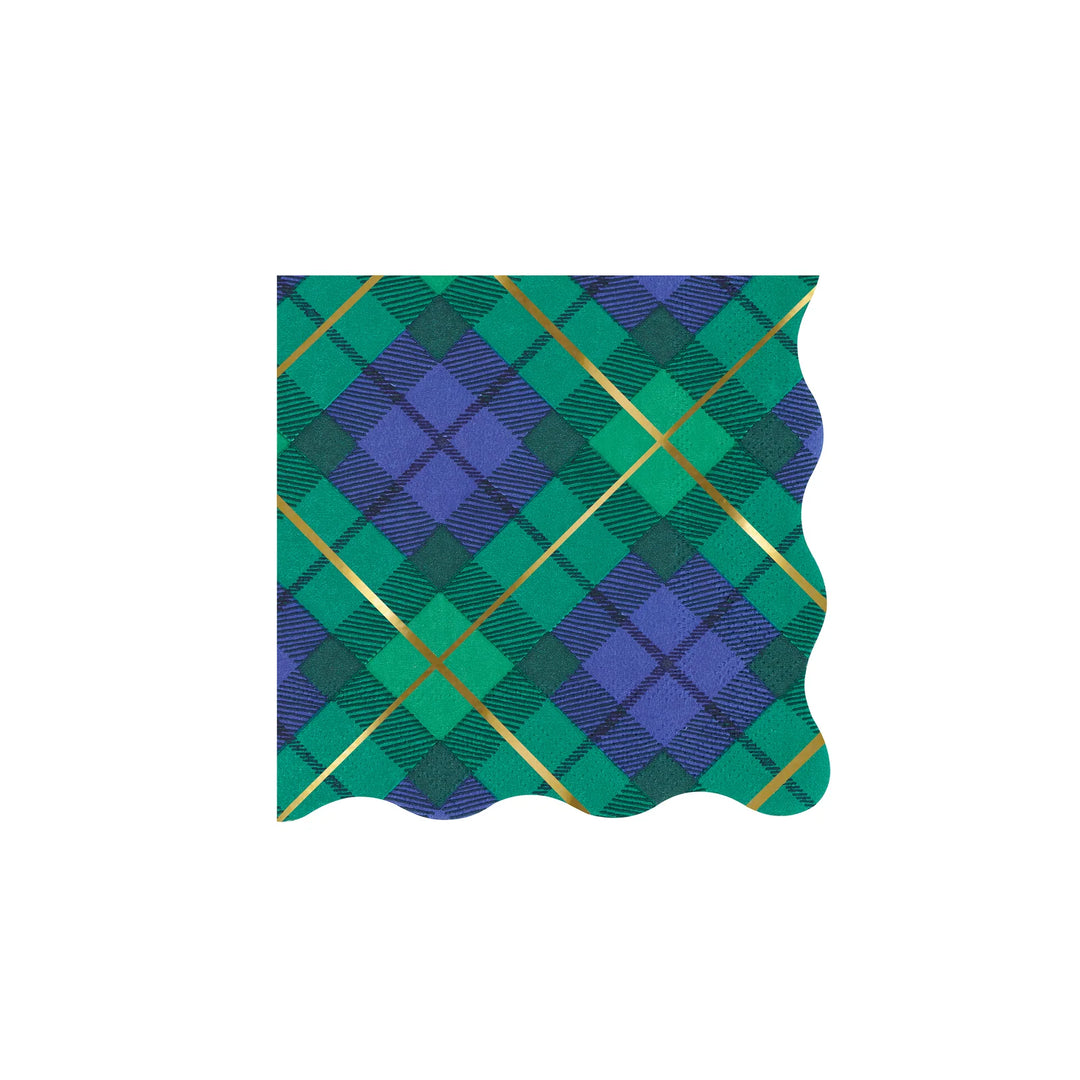 Plaid Mix Small Napkins-Set of 16