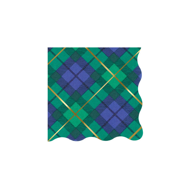 Plaid Mix Small Napkins-Set of 16
