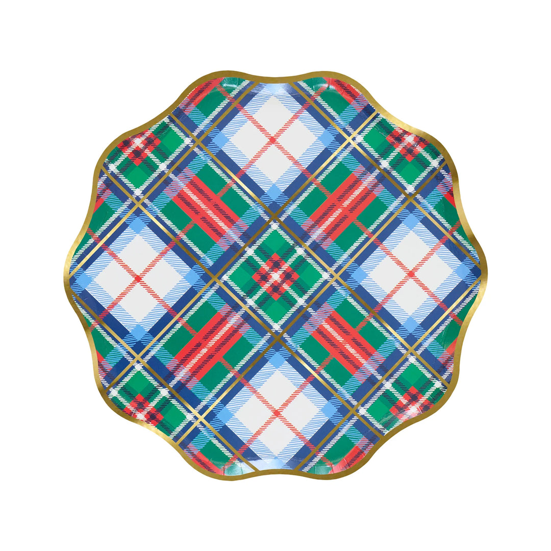 Plaid Mix Side Plates-Set of 8