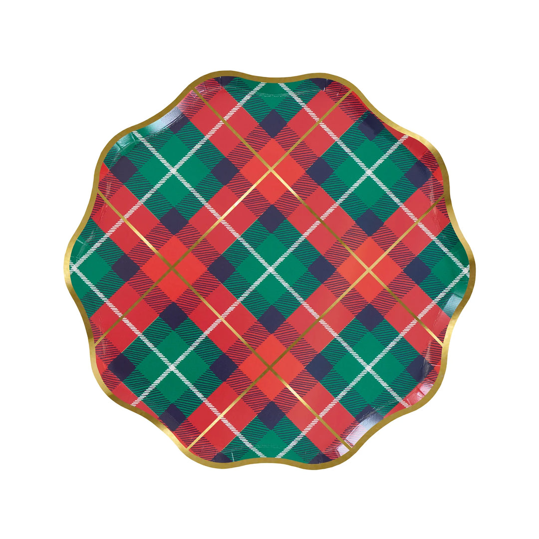 Plaid Mix Side Plates-Set of 8