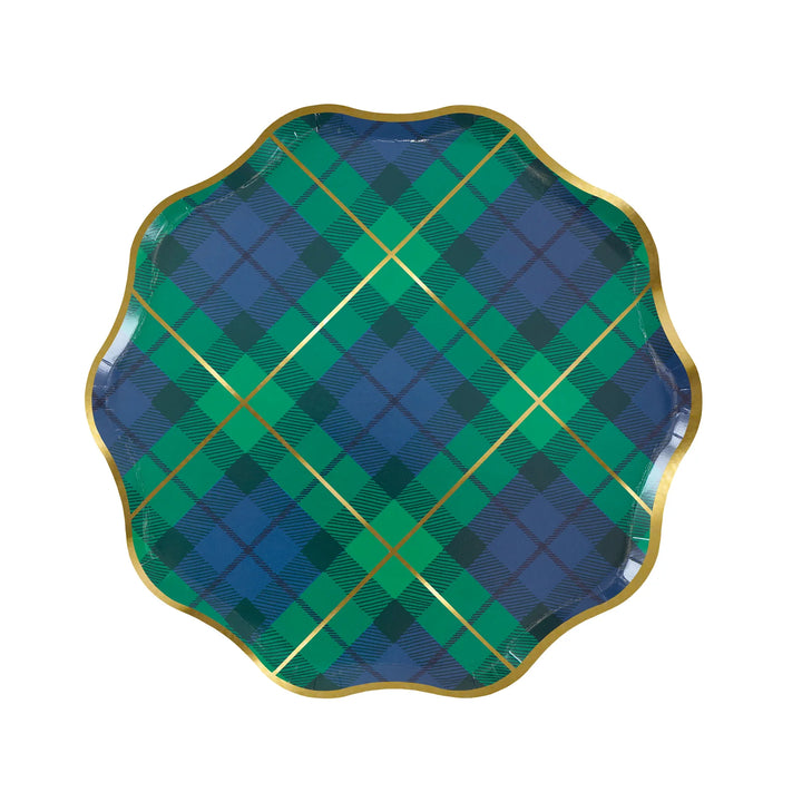 Plaid Mix Side Plates-Set of 8