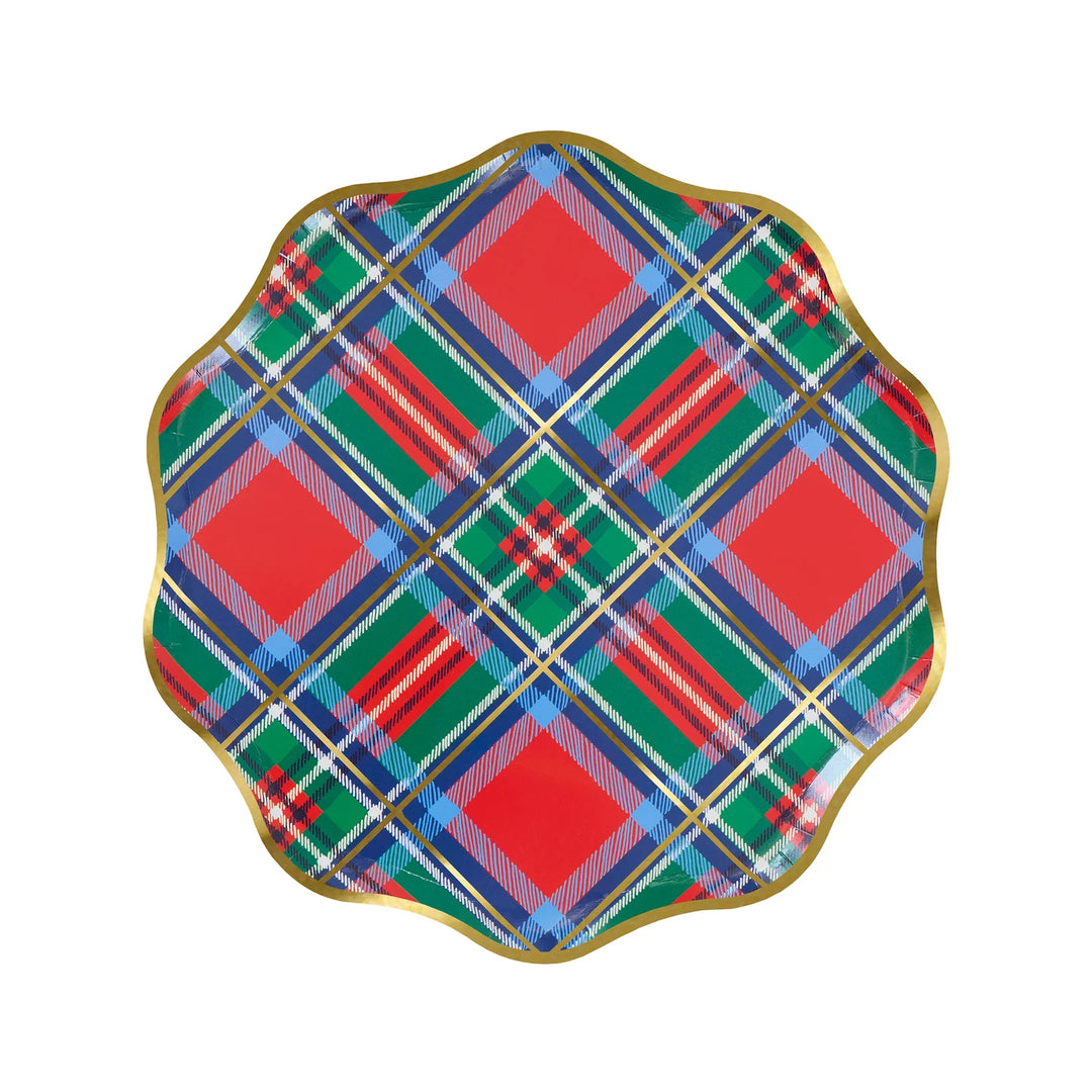 Plaid Mix Side Plates-Set of 8