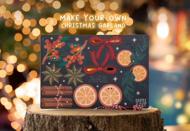 Make Your Own Wooden Spiced Orange Christmas Garland