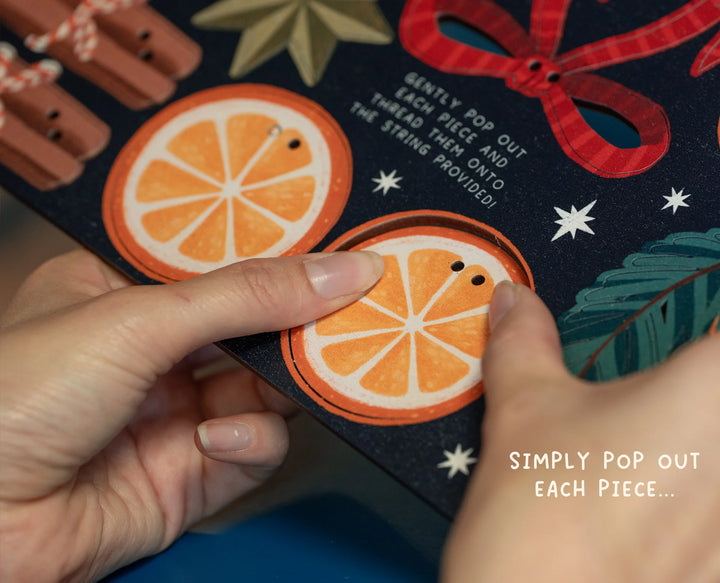 Make Your Own Wooden Spiced Orange Christmas Garland