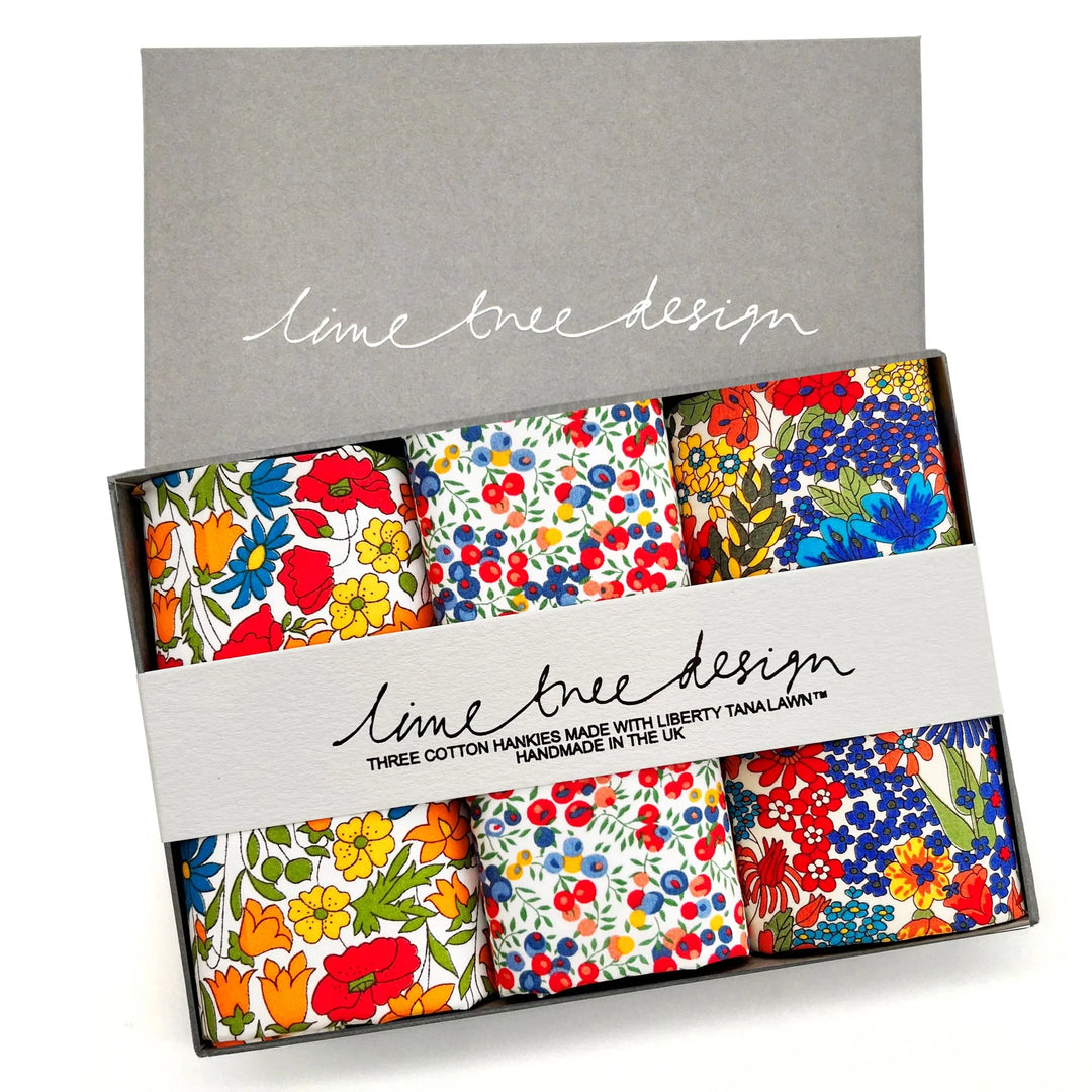 Poppy Field Liberty Hankies - Set of 3
