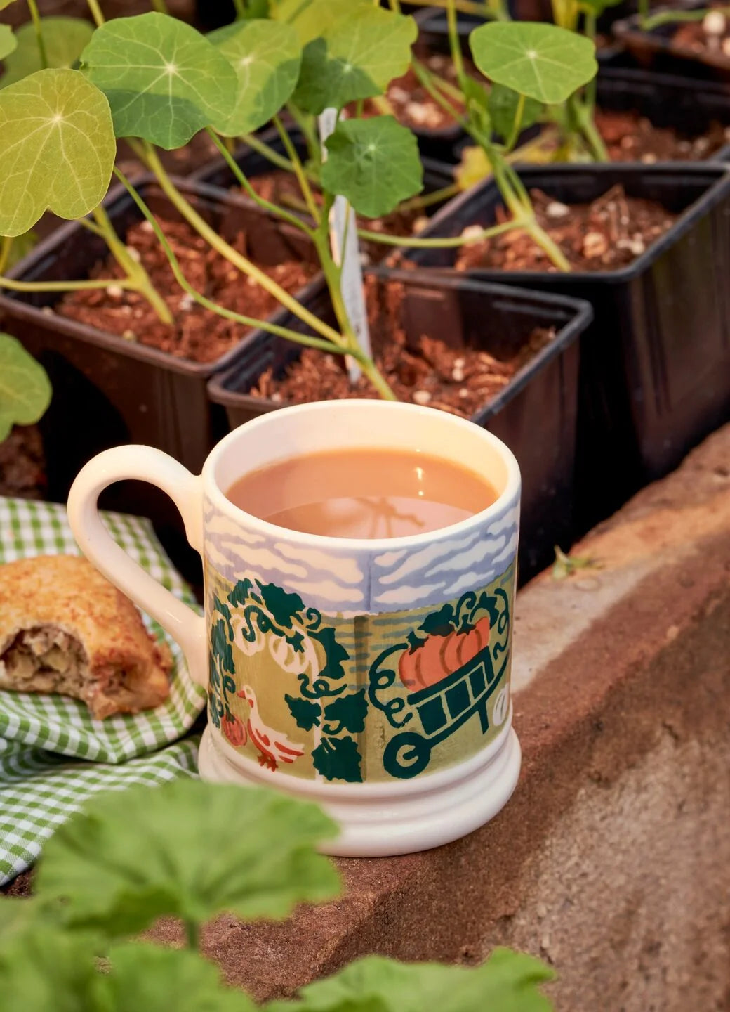 Country Icons Pumpkin Picking 1/2 Pint Mug