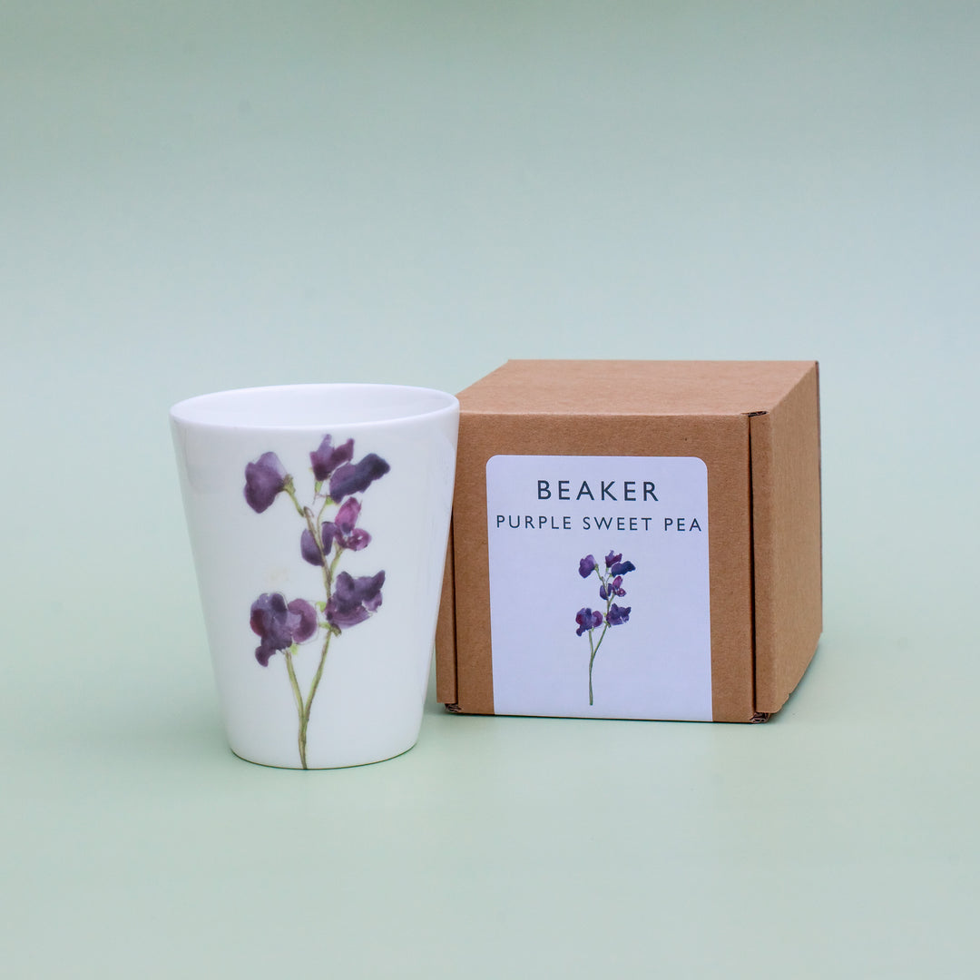 Purple Sweet Pea Beaker